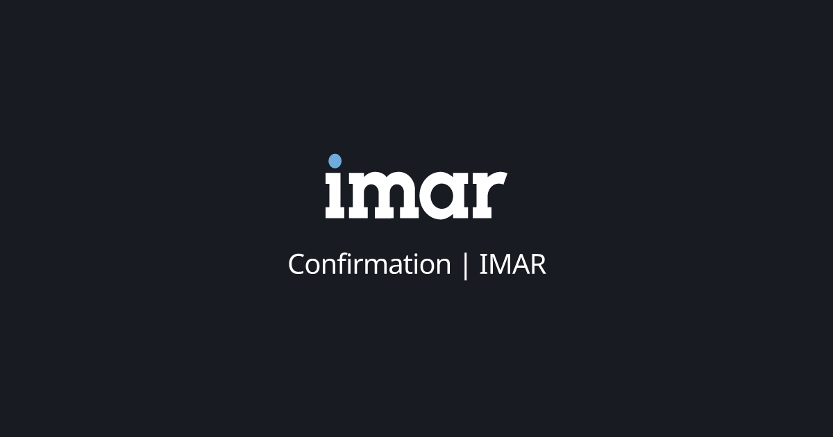 Confirmation | IMAR